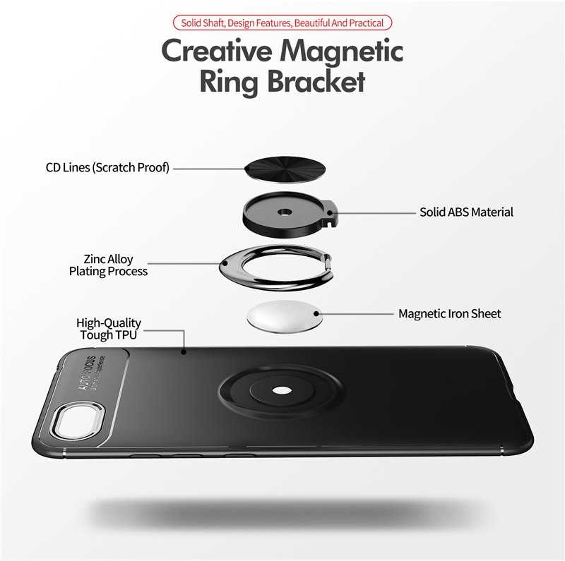Huawei Y5 2018 Kılıf Zore Ravel Silikon Kapak Siyah-Rose Gold