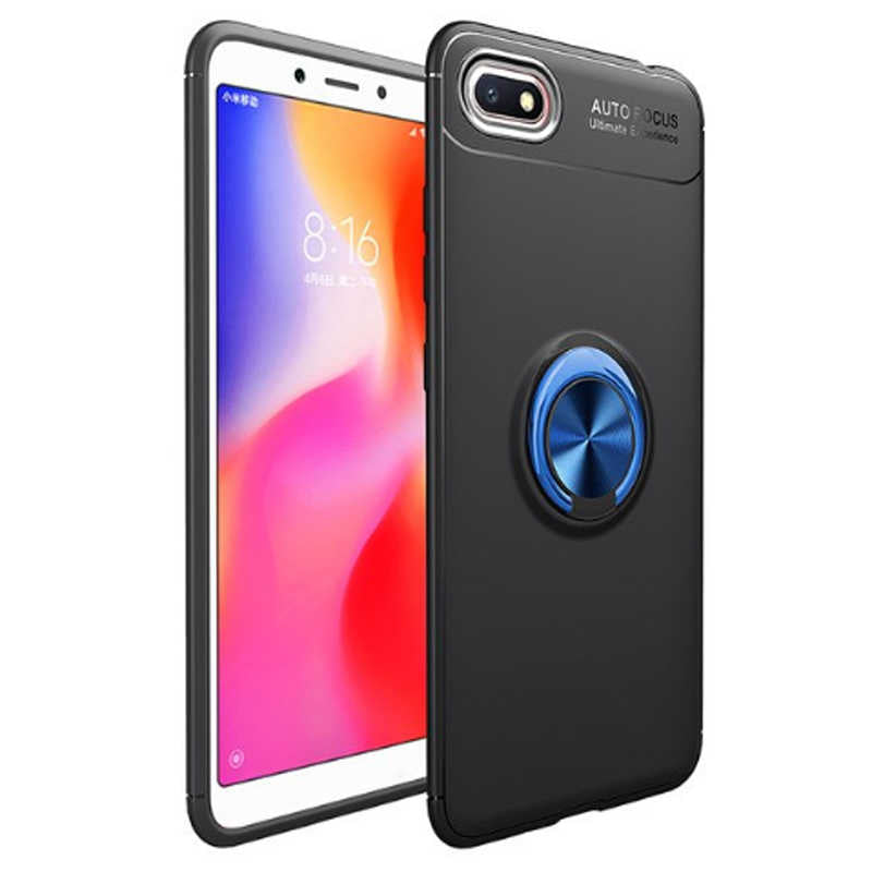 Huawei Y5 2018 Kılıf Zore Ravel Silikon Kapak Siyah-Mavi