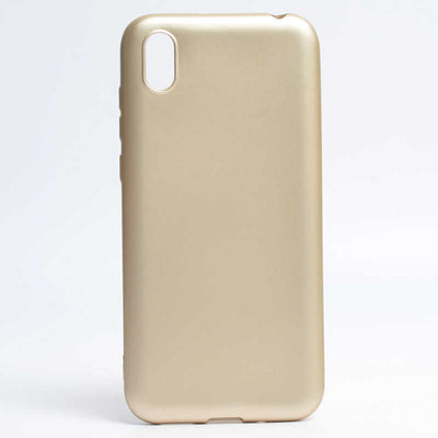 Huawei Y5 2019 Kılıf Zore Premier Silikon Kapak Gold