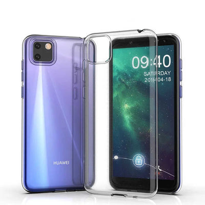 Huawei Y5P Kılıf Zore Süper Silikon Kapak Renksiz