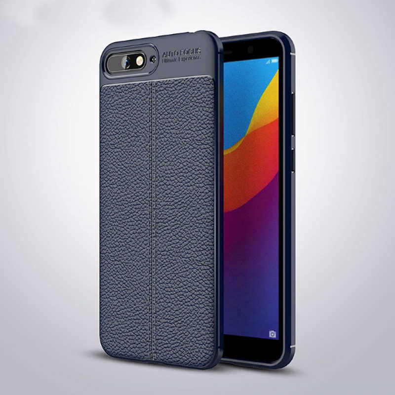 Huawei Y6 2018 Kılıf Zore Niss Silikon Kapak Lacivert