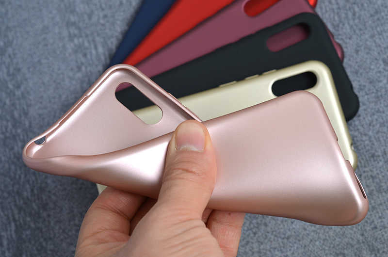 Huawei Y6 2019 Kılıf Zore Premier Silikon Kapak Mürdüm