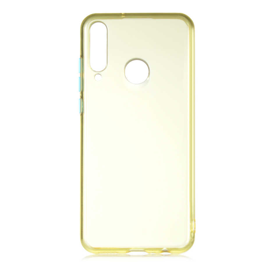 Huawei Y6P Kılıf Zore Bistro Kapak Sarı
