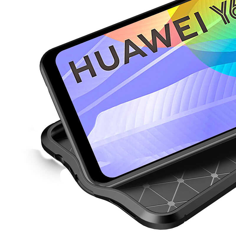 Huawei Y6P Kılıf Zore Niss Silikon Kapak Kırmızı