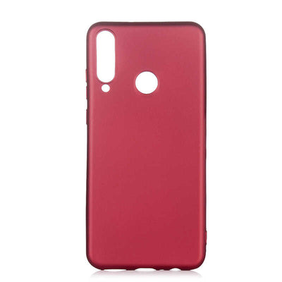 Huawei Y6P Kılıf Zore Premier Silikon Kapak Mürdüm