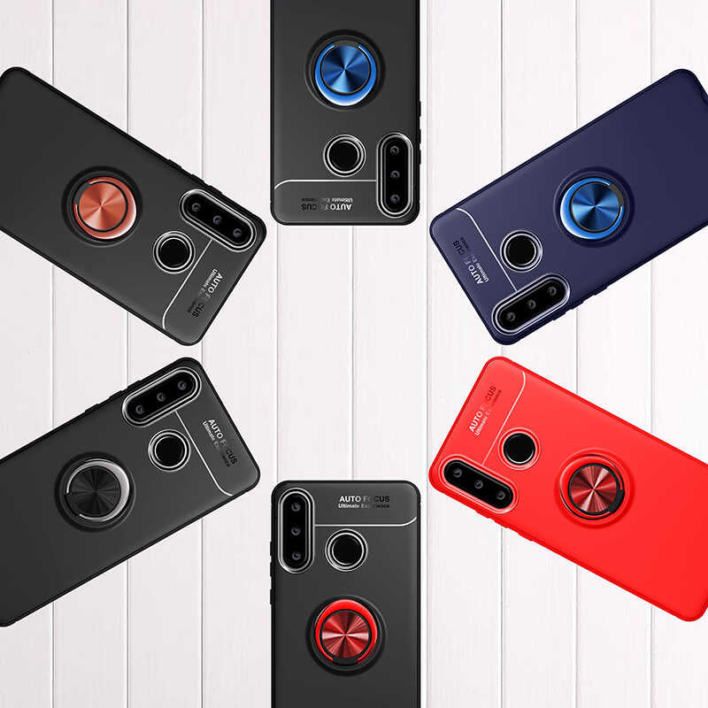 Huawei Y6P Kılıf Zore Ravel Silikon Kapak Mavi