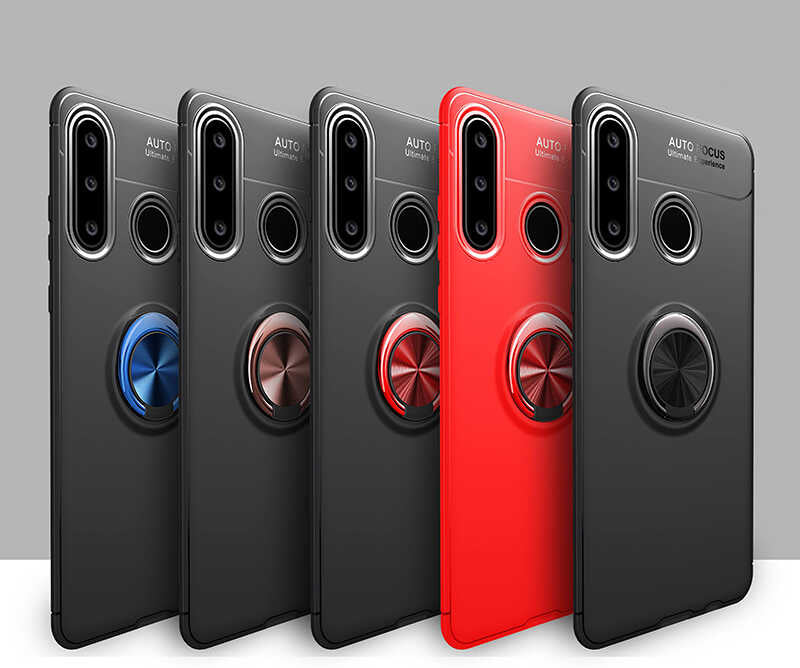 Huawei Y6P Kılıf Zore Ravel Silikon Kapak Kırmızı