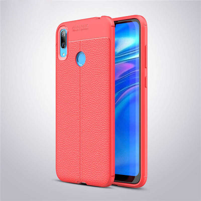 Huawei Y7 Prime 2019 Kılıf Zore Niss Silikon Kapak Kırmızı