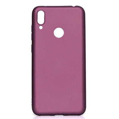 Huawei Y7 Prime 2019 Kılıf Zore Premier Silikon Kapak Mürdüm