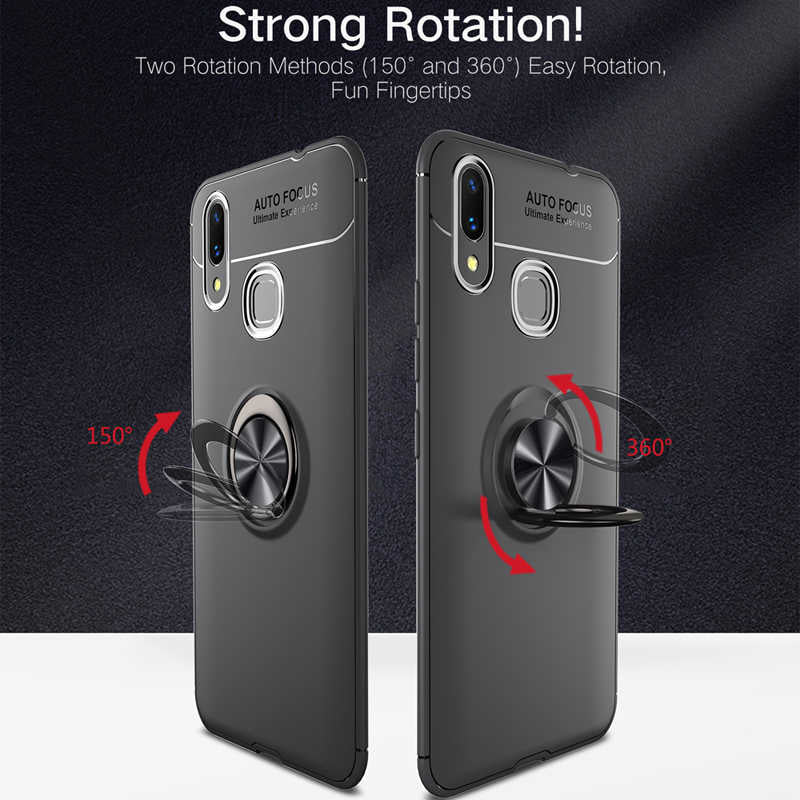 Huawei Y7 Prime 2019 Kılıf Zore Ravel Silikon Kapak Siyah-Mavi