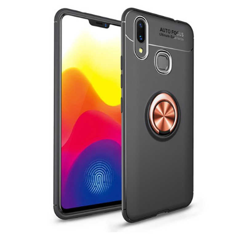 Huawei Y7 Prime 2019 Kılıf Zore Ravel Silikon Kapak Siyah-Mavi