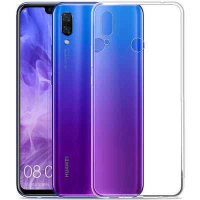 Huawei Y9 2019 Kılıf Zore Süper Silikon Kapak Renksiz