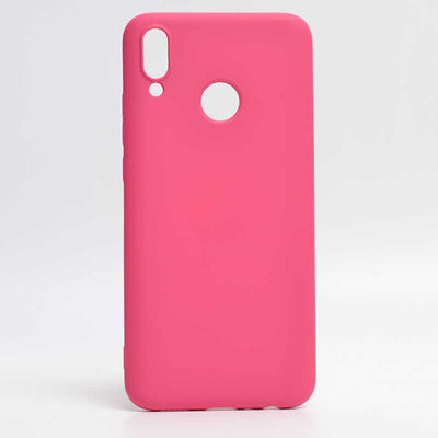 Huawei Y9 2019 Kılıf Zore İnci Silikon Pembe Koyu