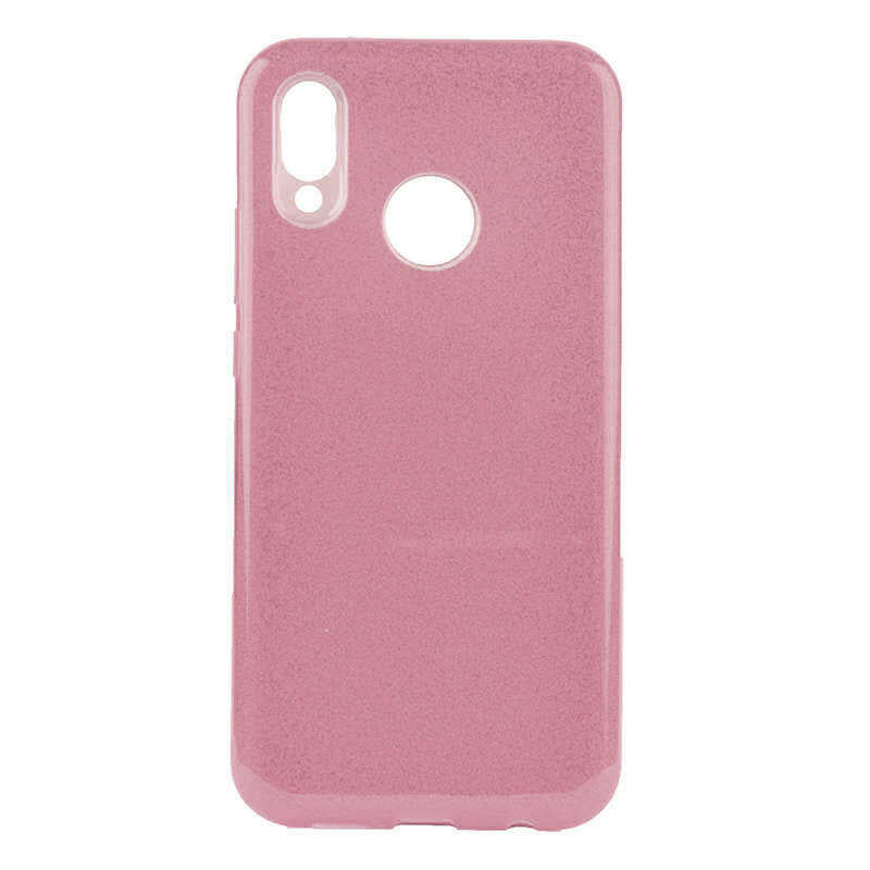 Huawei Y9 2019 Kılıf Zore Shining Silikon Rose Gold