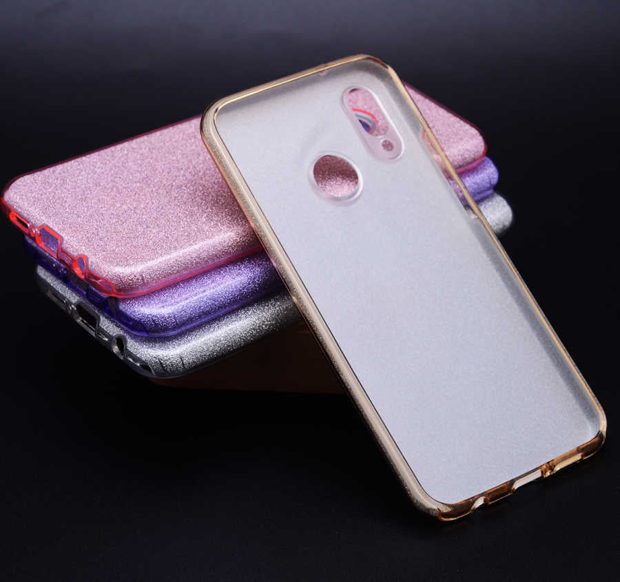Huawei Y9 2019 Kılıf Zore Shining Silikon Mor