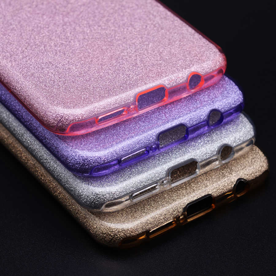 Huawei Y9 2019 Kılıf Zore Shining Silikon Mavi