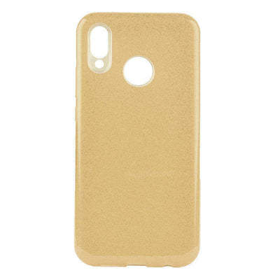 Huawei Y9 2019 Kılıf Zore Shining Silikon Gold
