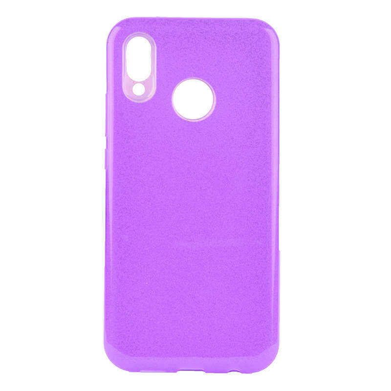 Huawei Y9 2019 Kılıf Zore Shining Silikon Mor