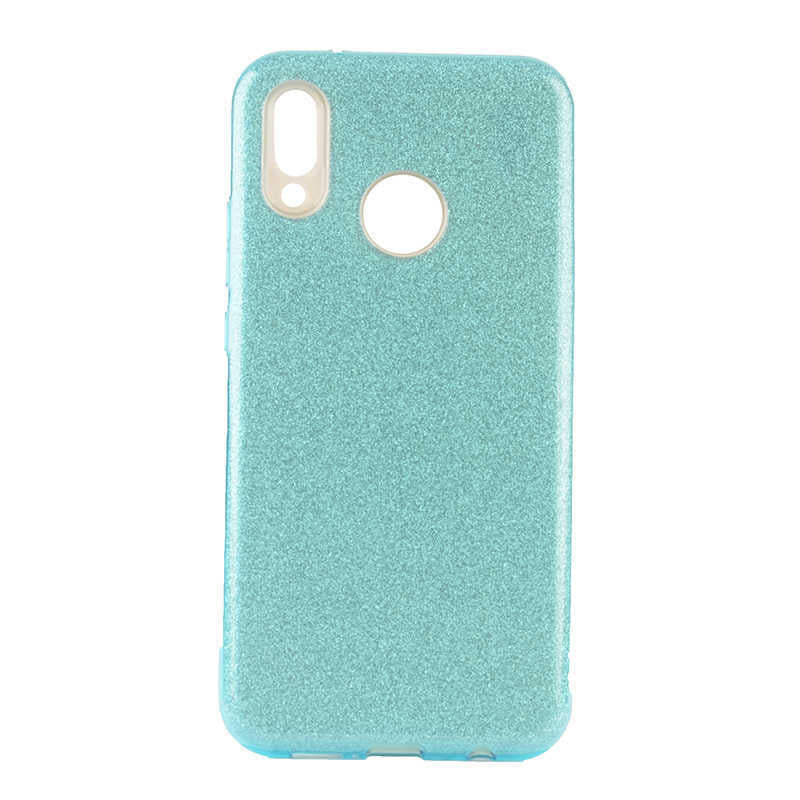 Huawei Y9 2019 Kılıf Zore Shining Silikon Mavi