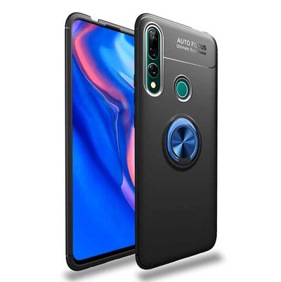 Huawei Y9 Prime 2019 Kılıf Zore Ravel Silikon Kapak Siyah-Rose Gold