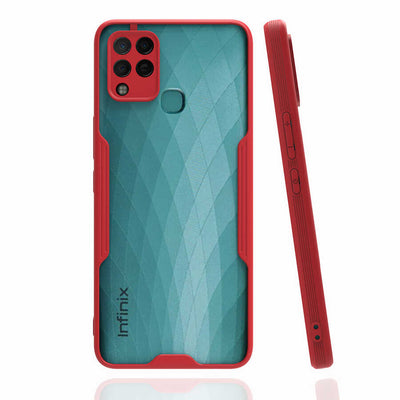 İnfinix Hot 10T Kılıf Zore Parfe Kapak Kırmızı