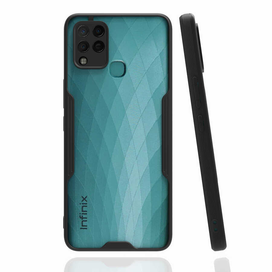 İnfinix Hot 10T Kılıf Zore Parfe Kapak Siyah