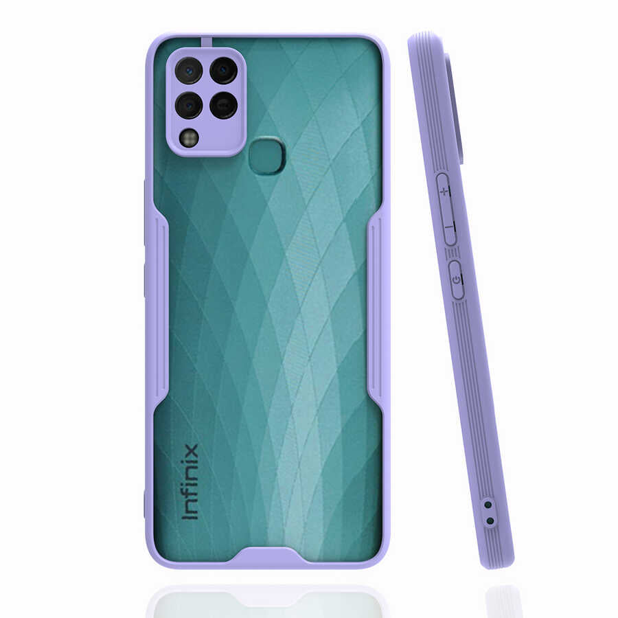 İnfinix Hot 10T Kılıf Zore Parfe Kapak Lila