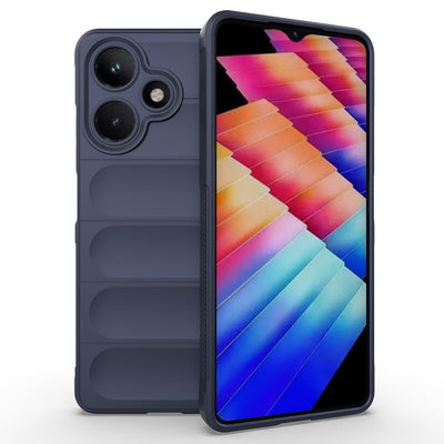 İnfinix Hot 30 Kılıf Esnek TPU Oyuklu Arka Yüzey Tasarımlı Zore Etnik Silikon Kapak Koyu Yeşil