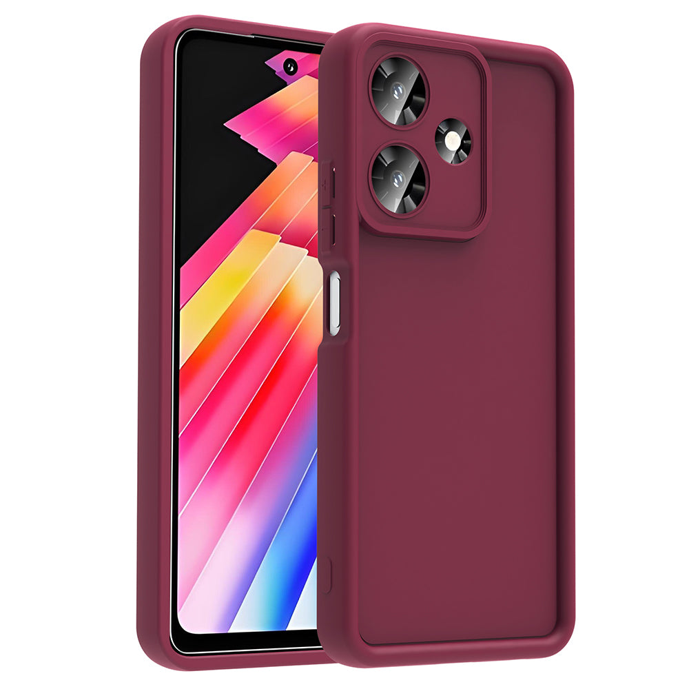 İnfinix Hot 30 Kılıf Kamera Korumalı Zore Ananas Kapak Mürdüm