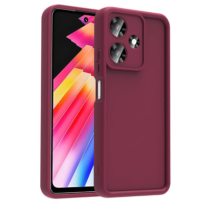 İnfinix Hot 30 Kılıf Kamera Korumalı Zore Ananas Kapak Mürdüm