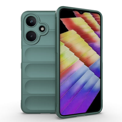 İnfinix Hot 30i Kılıf Esnek TPU Oyuklu Arka Yüzey Tasarımlı Zore Etnik Silikon Kapak Siyah
