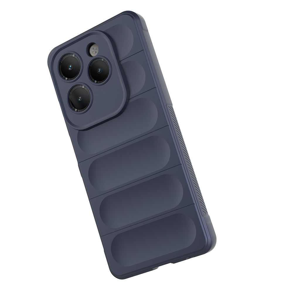 İnfinix Hot 40 Kılıf Esnek TPU Oyuklu Arka Yüzey Tasarımlı Zore Etnik Silikon Kapak Koyu Yeşil