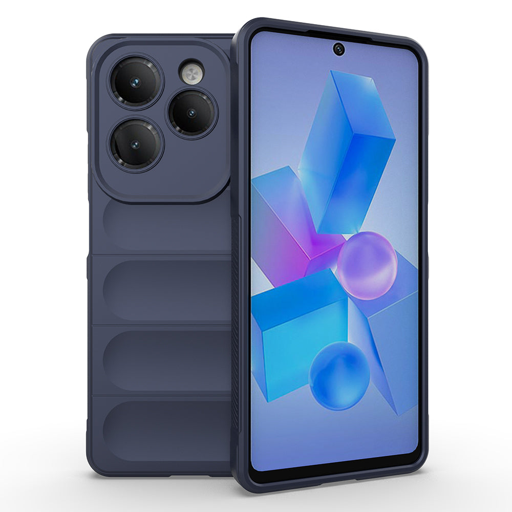 İnfinix Hot 40 Kılıf Esnek TPU Oyuklu Arka Yüzey Tasarımlı Zore Etnik Silikon Kapak Koyu Yeşil