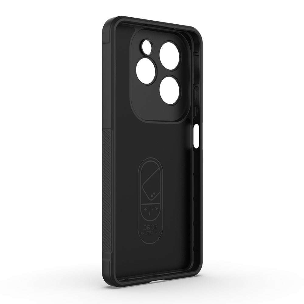 İnfinix Hot 40 Pro Kılıf Esnek TPU Oyuklu Arka Yüzey Tasarımlı Zore Etnik Silikon Kapak Lacivert