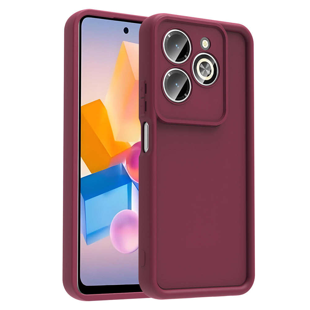 İnfinix Hot 40İ Kılıf Kamera Korumalı Zore Ananas Kapak Mürdüm