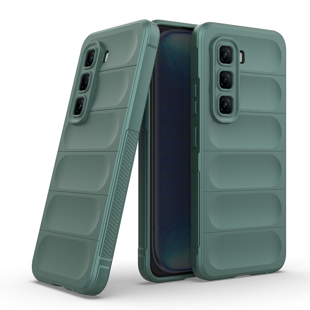 İnfinix Hot 50 4G Kılıf Esnek TPU Oyuklu Arka Yüzey Tasarımlı Zore Etnik Silikon Kapak Lacivert