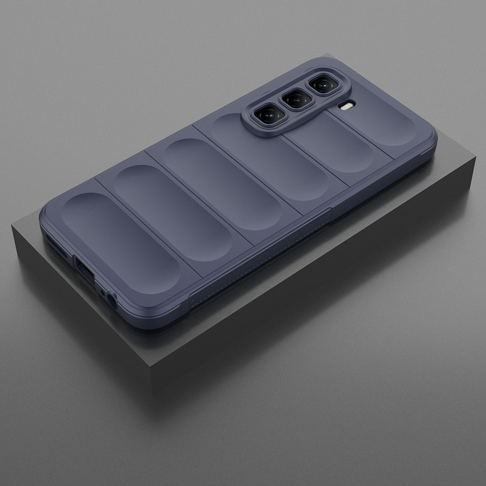 İnfinix Hot 50 Pro 4G Kılıf Esnek TPU Oyuklu Arka Yüzey Tasarımlı Zore Etnik Silikon Kapak Siyah