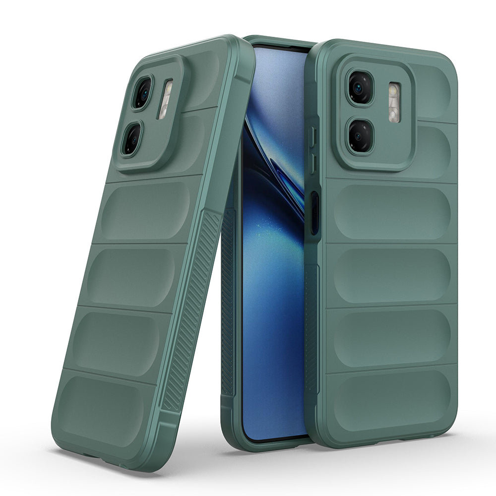 İnfinix Hot 50i 4G Kılıf Esnek TPU Oyuklu Arka Yüzey Tasarımlı Zore Etnik Silikon Kapak Lacivert