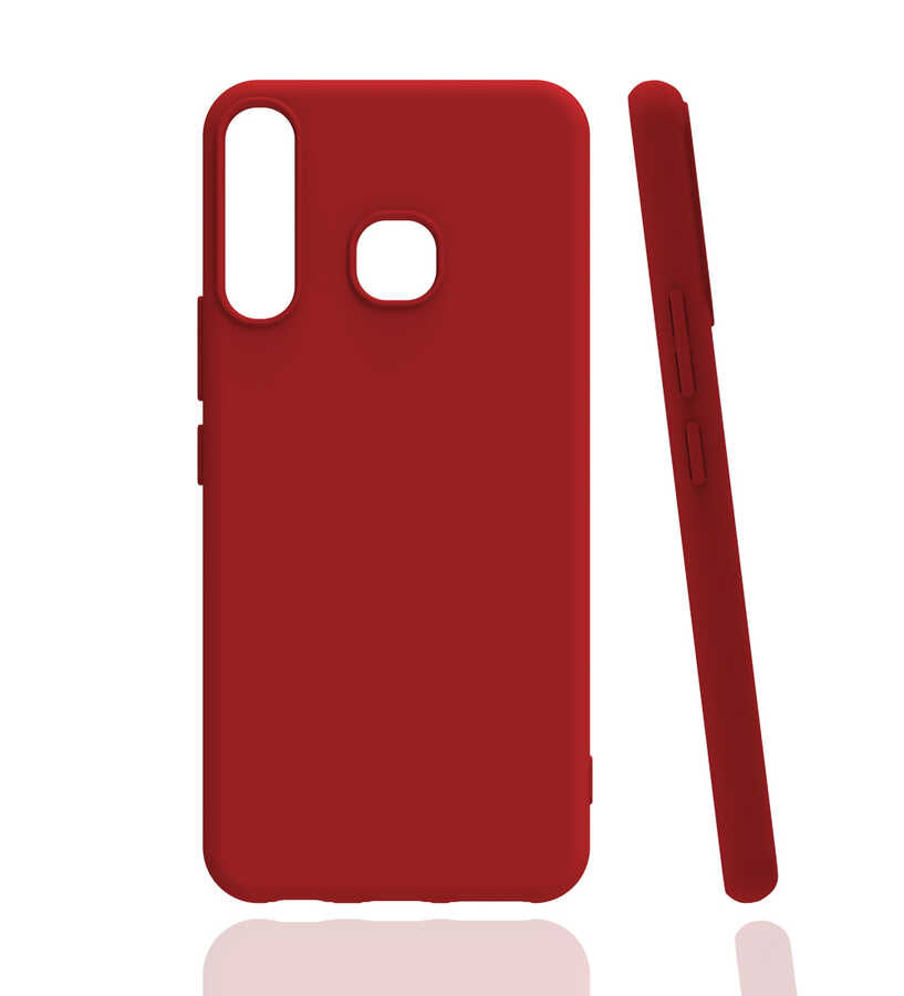 İnfinix Hot 8 Kılıf Zore Biye Silikon Kırmızı