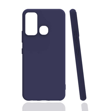 İnfinix Hot 9 Kılıf Zore Biye Silikon Lacivert