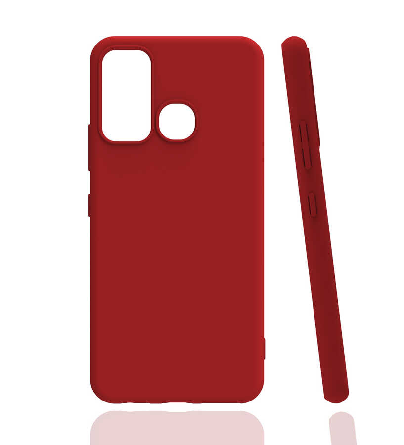 İnfinix Hot 9 Kılıf Zore Biye Silikon Kırmızı