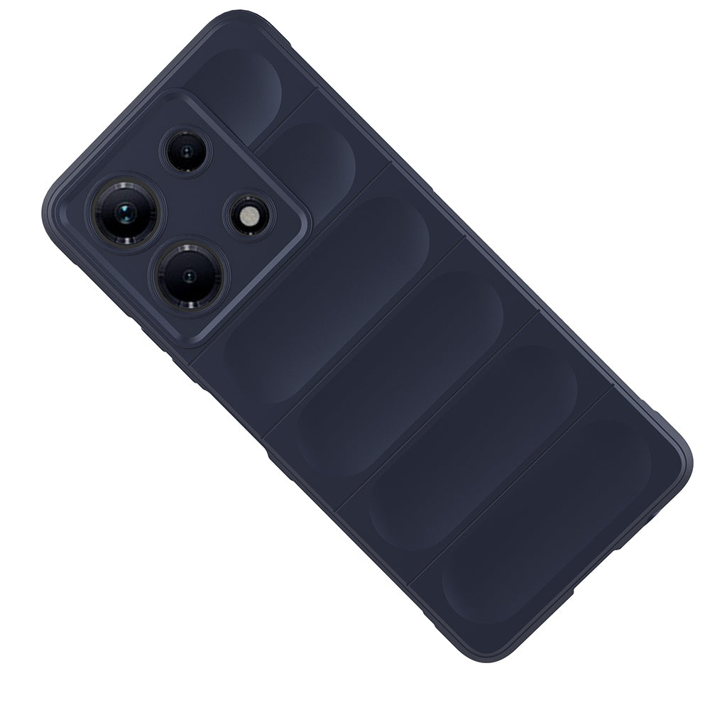 İnfinix Note 30 4G Kılıf Esnek TPU Oyuklu Arka Yüzey Tasarımlı Zore Etnik Silikon Kapak Siyah