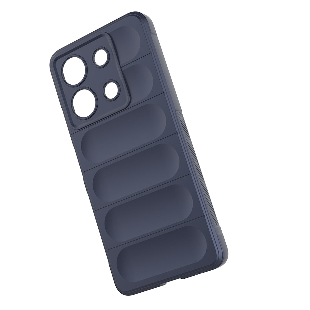 İnfinix Note 30 4G Kılıf Esnek TPU Oyuklu Arka Yüzey Tasarımlı Zore Etnik Silikon Kapak Lacivert