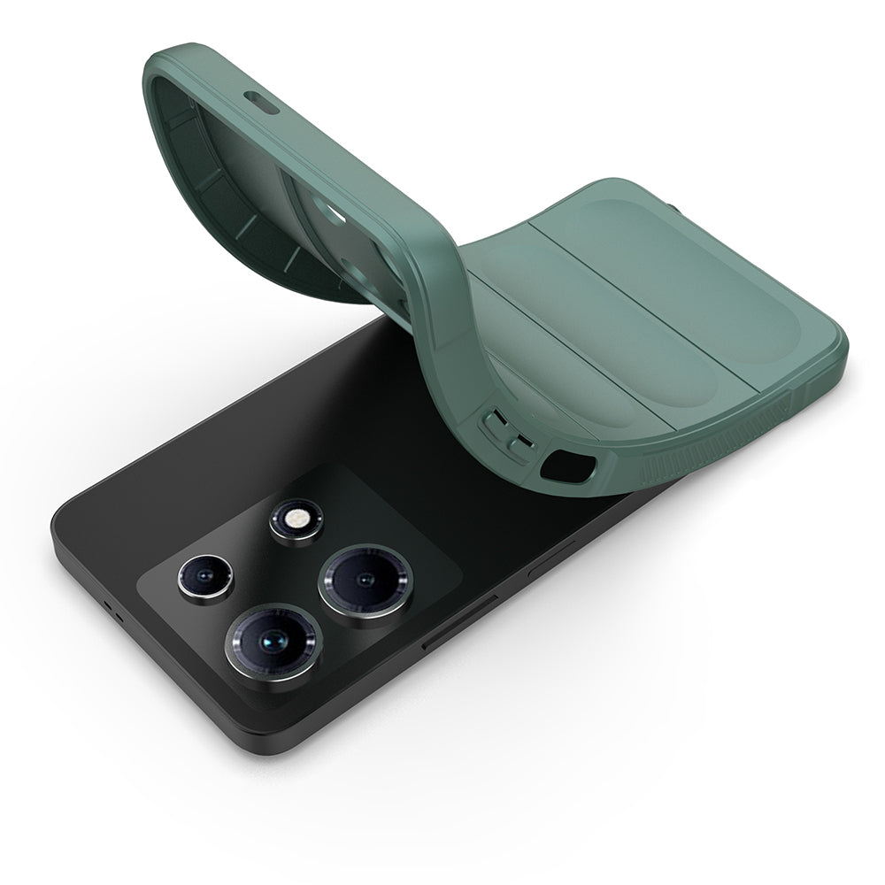 İnfinix Note 30 4G Kılıf Esnek TPU Oyuklu Arka Yüzey Tasarımlı Zore Etnik Silikon Kapak Siyah