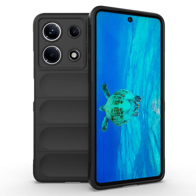 İnfinix Note 30 4G Kılıf Esnek TPU Oyuklu Arka Yüzey Tasarımlı Zore Etnik Silikon Kapak Siyah