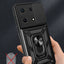 İnfinix Note 30 Pro Kılıf Magnetik Standlı Kamera Korumalı Zore Sürgülü Vega Kapak Siyah