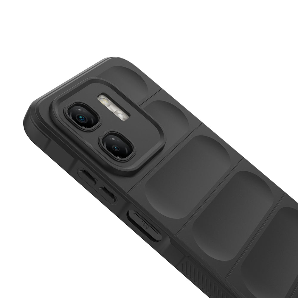 İnfinix Smart 9 Kılıf Esnek TPU Oyuklu Arka Yüzey Tasarımlı Zore Etnik Silikon Kapak Lacivert