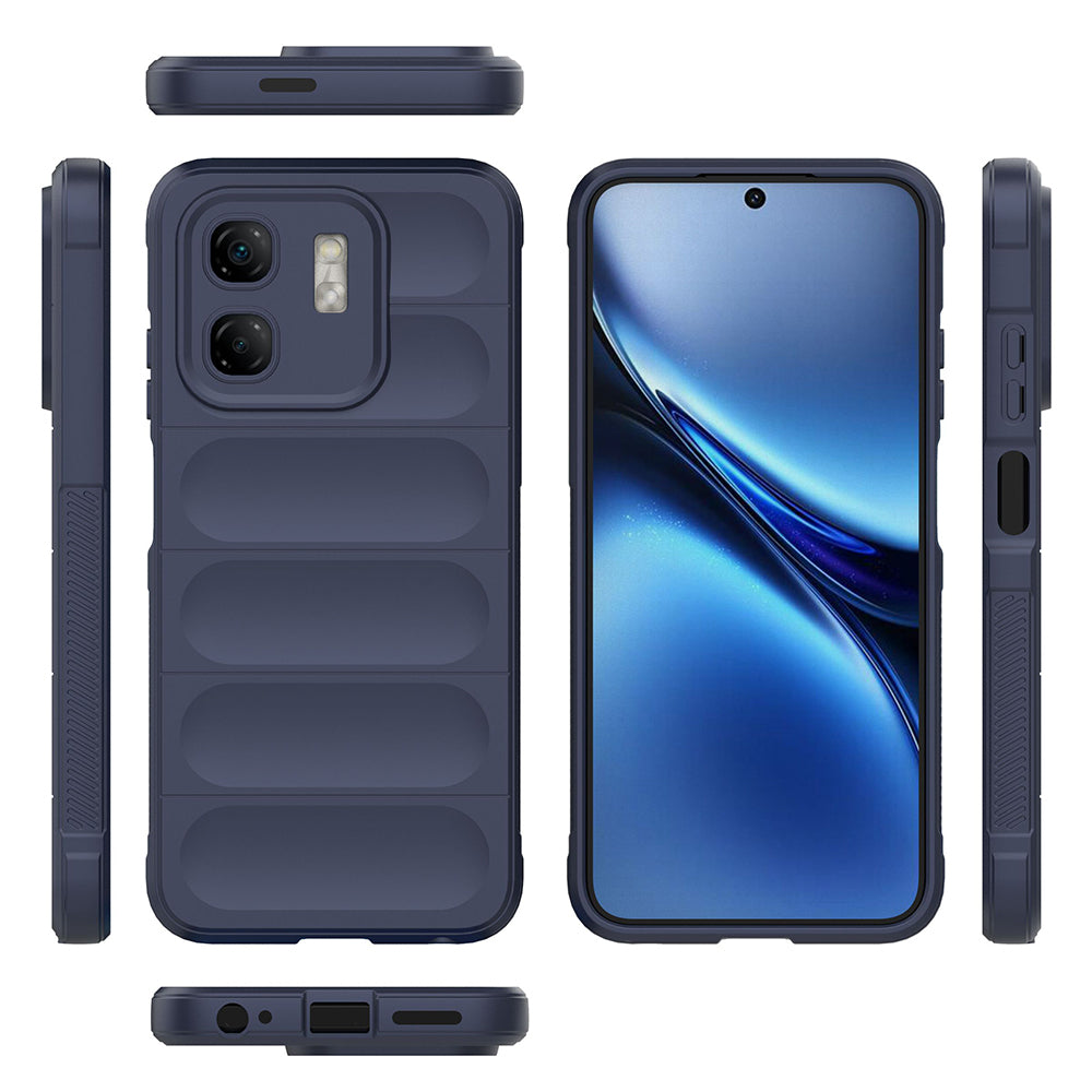 İnfinix Smart 9 Kılıf Esnek TPU Oyuklu Arka Yüzey Tasarımlı Zore Etnik Silikon Kapak Koyu Yeşil