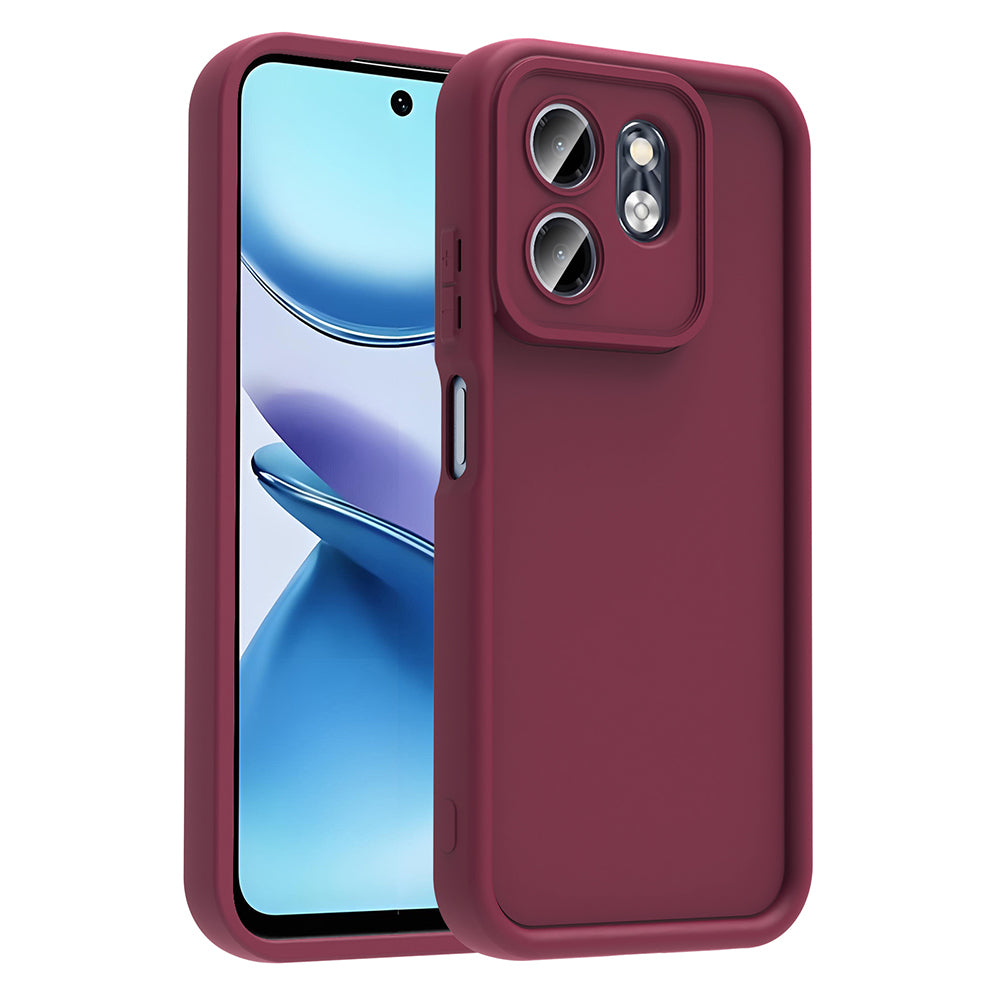 İnfinix Smart 9 Kılıf Kamera Korumalı Zore Ananas Kapak Mürdüm