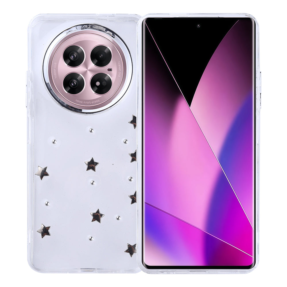 İnfinix Zero 40 5G Kılıf Airbag Tasarımlı Simli Şeffaf Zore Kutup Kapak Yıldız